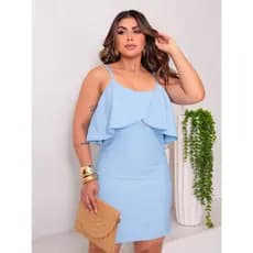Vestido Feminino Curto Zíper Na Lateral Tecido Marrant