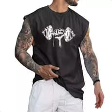 Camiseta Regata Masculina Oversized Algodão Academia Musculação Treino Adulto streetwear