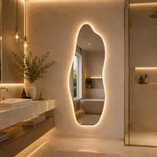 Espelho Decorativo Orgânico com LED 60x110cm Modelo FLAME Corpo Inteiro