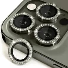 Película de Câmera com Strass Brilho para iPhone 11 a 16 – Proteção da Lente com Efeito Diamante