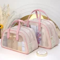 Mini Nécessaire Para Kit Maquiagem Bolsa De Higiene Pessoal Portátil Separação úmida E Seca -T12