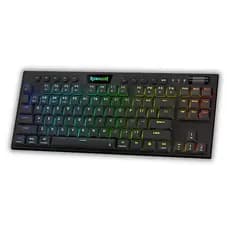 Teclado Gamer Horus PRO TKL RGB Sem fio Preto Switch Brown