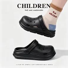 Chinelo Infantil Plataforma Alta Crocs Estilo Confortável Antiderrapante Para Menino e Menina 601