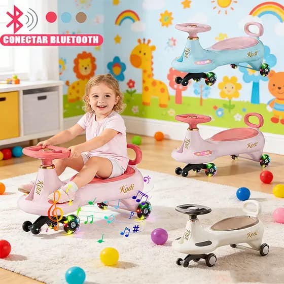 Carrinho Rolimã Super Car Passeio Infantil Com Led Suporta 100kg Que Gira 360° Menino Menina Andador Cores P23