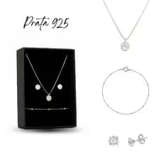 Kit Prata 925 Completo Dia dos Namorados e Dia das Mães