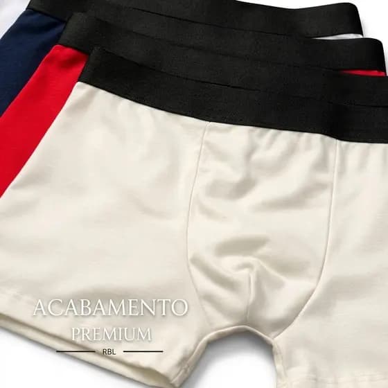 Kit 5 Cuecas Boxer Masculina Premium Algodão Uso Diário Confortável Leve Respirável