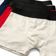 Kit 5 Cuecas Boxer Masculina Premium Algodão Uso Diário Confortável Leve Respirável