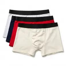 Kit 5 Cuecas Boxer Masculina Algodão Lisa Elástica Confortável Uso Diário Alta Qualidade