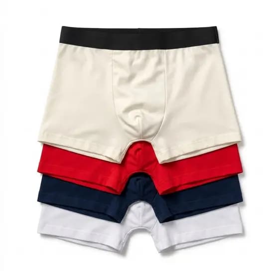 Kit 5 Cuecas Boxer Masculina Confortável Algodão Básica Lisa Elástico Alta Qualidade Oferta