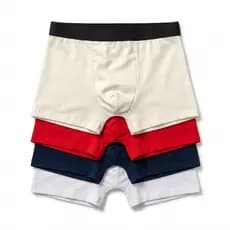 Kit 5 Cuecas Boxer Masculina Confortável Algodão Básica Lisa Elástico Alta Qualidade Oferta