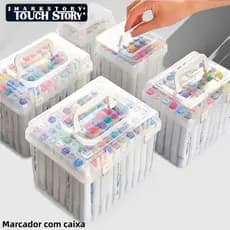 Kit Canetinhas Ponta unica/dupla 12/24/36/48/60/80 Branca Marcadores Pintura De Arte/Aquarela/material escolar