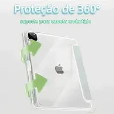 Capa De transparente Para Ipad Com Design protecao,ipad 7/8/9,ipad10,ipad air4/5,m2/m3 11 polegadas