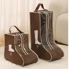 Saco De PVC + Não Tecido À Prova D'água Portátil De Viagem De Poeira Saltos Altos Botas Curtas Longas Com Zíper Transpar