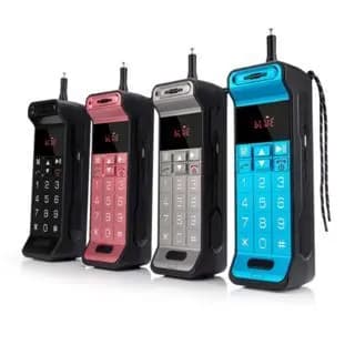 Caixa De Som Radio FM Bluettoh Portátil Com Bateria Potente Formato de Telefone Ligação Viva-Voz