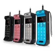 Caixa De Som Radio FM Bluettoh Portátil Com Bateria Potente Formato de Telefone Ligação Viva-Voz