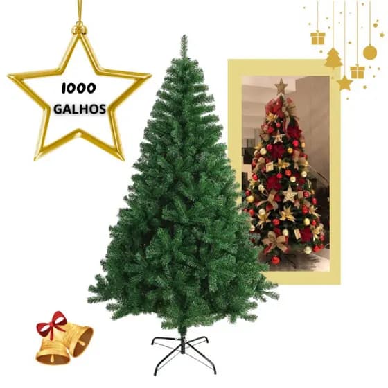 Arvore De Natal Pinheiro Tradicional 2,10m 2,40m 2,70m 600 800 1000 Hastes Flexivel Cheia Premium