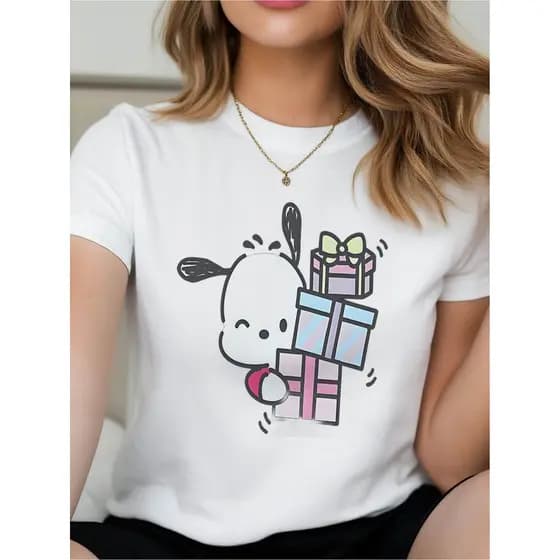 BR.Moonlight Camiseta Unissex Hello Kitty Presente Caixa Colorida 100% Algodão