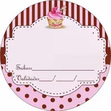 110 Adesivo Bolo de Pote Em Vinil - Etiqueta de Pote - Adesivo para Brownie - Etiqueta Bolo Caseiro