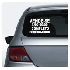 Adesivo Vendo Carro - Vendo Carro - Adesivo Vende-se com os dados do seu carro