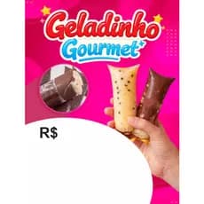 Banner Sacolé Gourmet - Chup-Chup - Geladinho Gourmet - Banner Jaranjinha - ARTE PRONTA