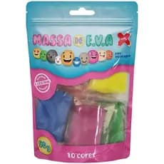 Massa de EVA 10 Cores Sortidas para  Artesanato 50G
