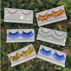 Cílios Postiços Coloridos Show Carnaval Festa Acessório Para Fantasia Volumoso Longo ENVIO IMEDIATO