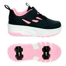 Tenis Infantil Patins Skate Rodinhas Removivel Calce Facil Meninas Meninos Pronta Entrega