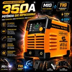 350A Máquina de Solda Profissional  IGBT Portátil MMA+TIG WAR SHARK