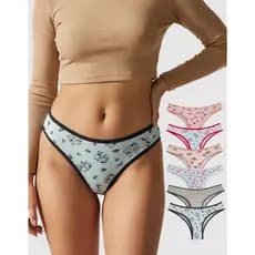 Kit Calcinhas Feminina Línea +Algodão Cotton Estampada 001