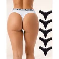Kit de Calcinhas Fio Dental Sensual Com Cós Alto Linea Calcinhas Conforto