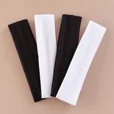 Conjunto de 2/6 Faixas de Cabeça Elegantes e Minimalistas em Preto e Branco para Homens e Mulheres, Ideal para Fitness