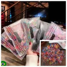 Bolsa Elásticas De Cabelo Feminino Descartável Multicolorido Acessórios de Cabelo Infantil Scrunchies de Cabelo Borracha