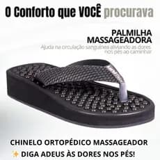 Chinelo ortopédico massageador, Chinelo para fascite plantar, Chinelo para Esporão, Viva sem Dores