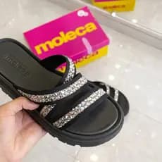 Papete Moleca Original Sandalia Birken Tamanco Tiras Feminina Casual