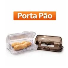 Porta Pão Cristal e Fumê com Tampa Basculante - Visualize e Proteja Seus Pães - Linha Premium Keita