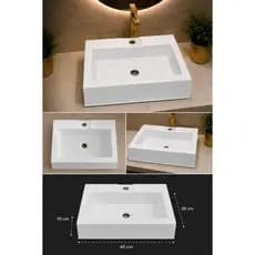 CUBA PIA DE BANHEIRO/ PLASTICO / LAVATORIO/ LAVABO/ APOIO ONIX 41X31X11