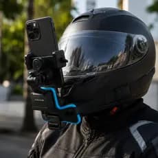 Suporte para Celular Capacete Moto Motoboy Ajustável Fixação Segura para Smartphone Ajustável