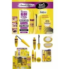 Kit Colossal Amor Anjo 3 em 1 - Amarelo - Máscara + Delineador + Iluminador