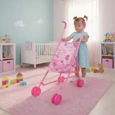 Carrinho De Boneca Infantil Dobrável Carrinho De Boneca Brinquedo Para Crianças Carrinho Rosa Boneca