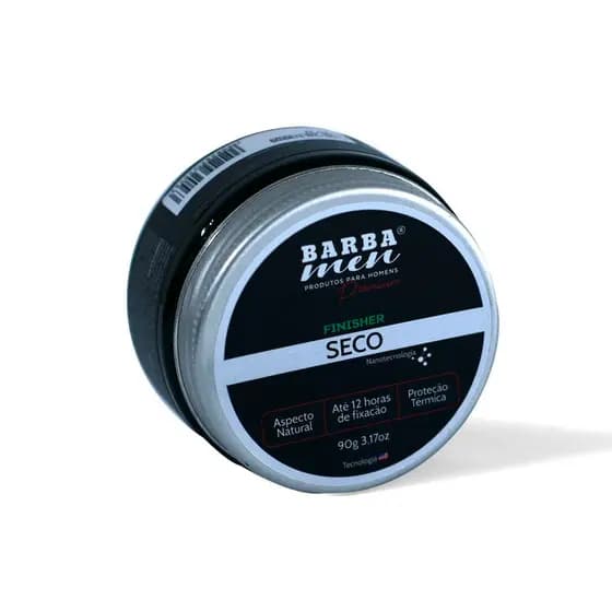 Pomada Modeladora Premium  Efeito Seco - com Proteção Térmica e até 12h de fixação - Barba Men - 90g