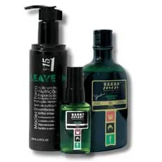 Kit Barba Branca Sem Nó - Shampoo Silver 2 em 1 By Spadone - Leave-in 15 em 1 - Óleo 3 em 1