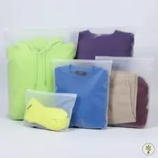 Kit 20 Unidades de Saco Zip Fosco Preto/Transparente Armazenamento Para Roupa