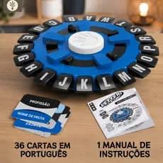 Jogo Tabuleiro Tapple, Letras com Temporizador Stop que Trava Divertido MEDIO 20cm, Versão Português