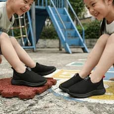 Kit 2 Pares Tênis Infantil Menina e Menino Sapato Masculino e Feminino Calce Fácil Preto