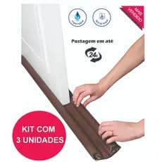 Kit 3 Protetor de Porta Veda Porta Impermeavel contra Insetos e Poeiras Ajustavel de 70 A 120 cm