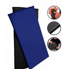 Colchonete Academia 90x40x3 cm Preto e Azul Espuma Macia D-23 Impermeável Yoga Pilates