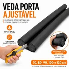 Veda Porta Rolinho Ajustável Protetor Impermeável 70 80 90 100 120 cm Contra Poeira e Insetos