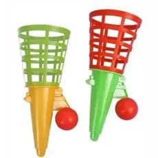 Kit 2/4/8/10 Brinquedos Lança E Pega Bolinhas Passe Jogar Pegar