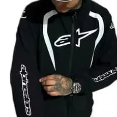 Jaqueta Corta Vento Masculina Estilo Motociclista Com capuz Ziper e Bolso Otima Qualidade