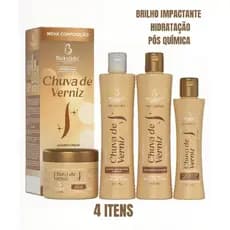 Kit Profissional Chuva de Verniz Bio Instinto Hidratação Brilho Nutrição & Anti Friz - 4 itens